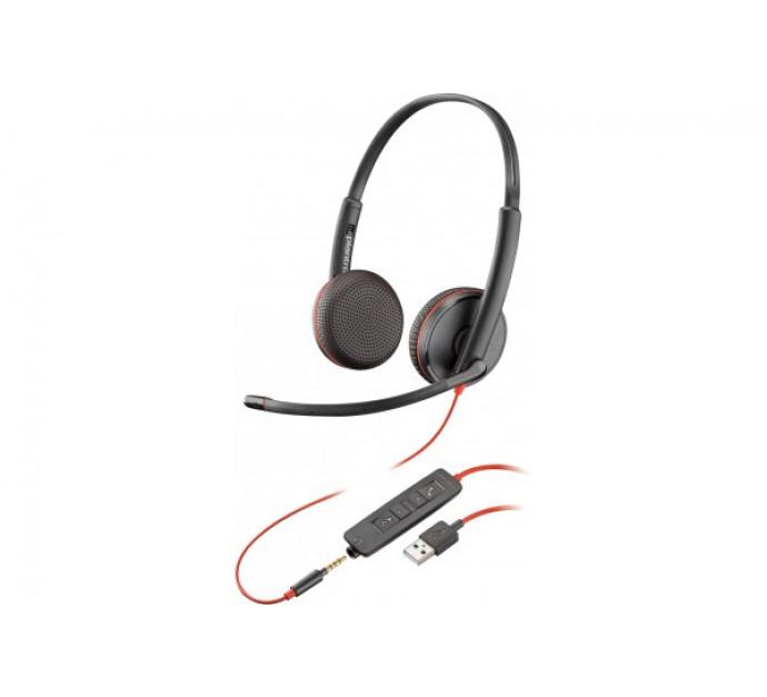 Plantronics Blackwire C3225 - Casque filaire USB-A et Jack 3.5 - 2 écouteurs avec micro antibruit_0