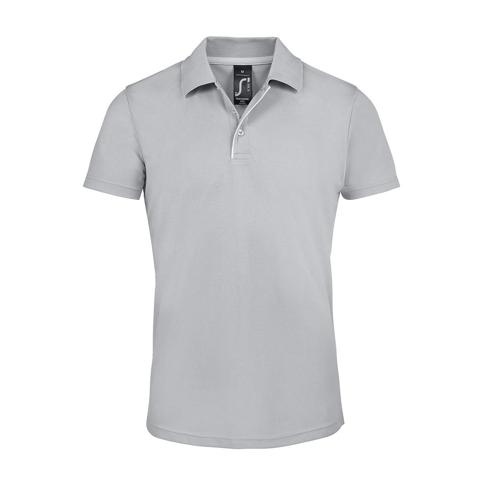 POLO PERSONNALISABLE HOMME EN POLYESTER GRIS PUR
