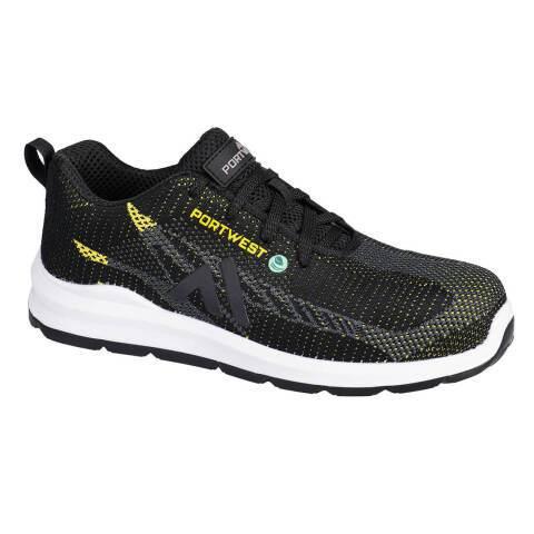 PORTWEST FC06 BASKET ECO FLY COMPOSITE S1PS SR FO NOIR/JAUNE - TAILLE 43