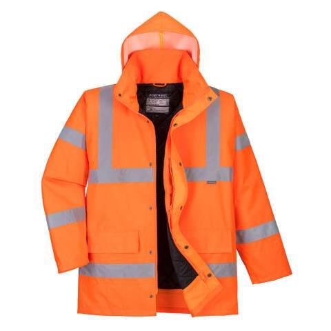 PORTWEST RT30 PARKA D'HIVER HI-VIS TRAFFIC ORANGE - TAILLE 5XL