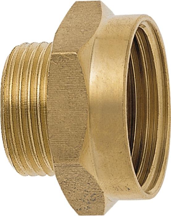 Raccord fileté GEKA - laiton avec filetage intérieur 3/4 po et extérieur 1/2 po - joint d'étanchéité plat NBR_0