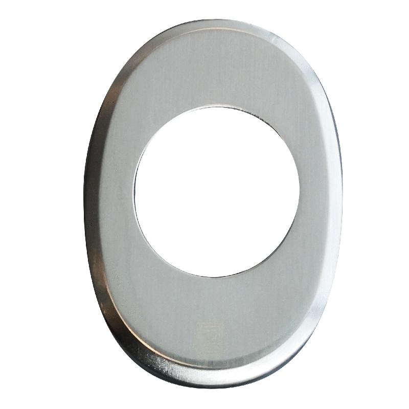 ROSACE OVALE SALOME SATIN NICKELÉ TROU DE 41 - HERACLES - D-807RO41-SN