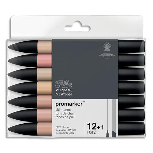 SET DE 12 PROMARKER + 1 -WINSOR & NEWTON  - COULEURS TONS CHAIR