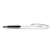 STYLO PLUME TRADIO MÉTAL CORPS COLORIS BLANC - LOT DE 2