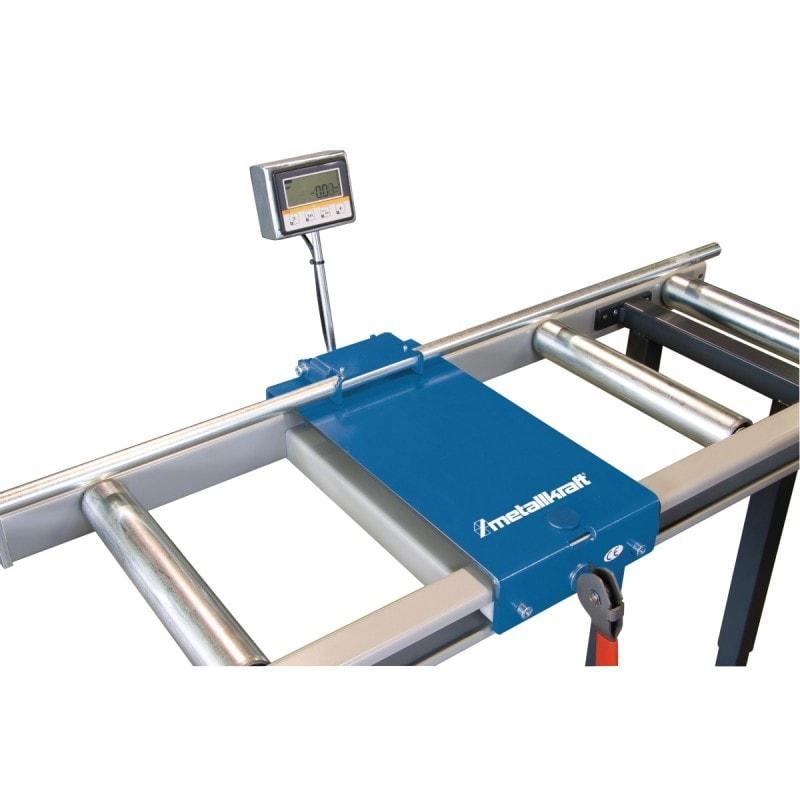 Système de rouleaux et jauges Metallkraft MRB LC-E - Longueur 4 m - Pieds réglables - Capacité 100 kg/m_0