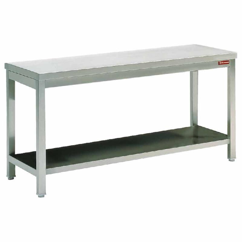Table inox de travail avec 1 étagère profondeur 700 mm gamme standa... - PTL671_0