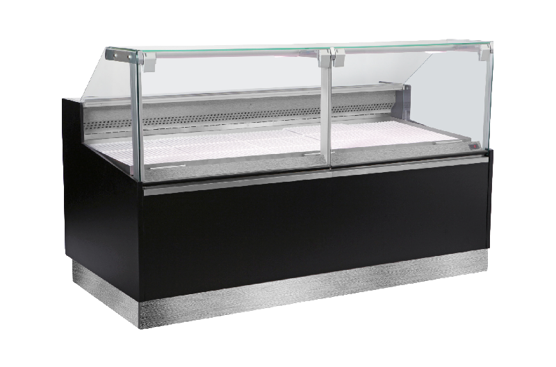 Vitrine de présentation réfrigérée Belluno - températures 0°C à +4°C - inox AISI 304 - plusieurs dimensions disponibles_0