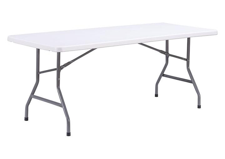 Table pliante polypropylène blanche 152 cm - robuste et design pour collectivités_0