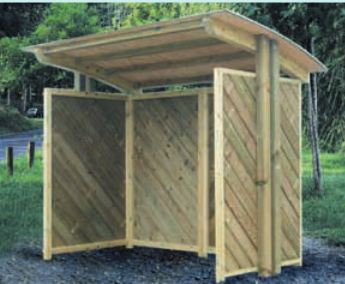 Abri bus / structure en bois / bardage en bois / 283 x 180 cm_0