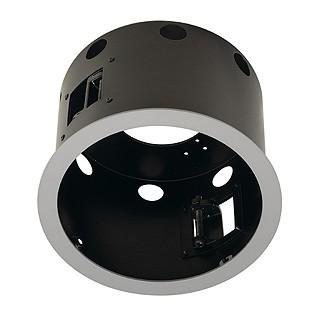 AIXLIGHT PRO 1 FLAT ROND AVEC COLLERETTE, CADRE D'INSTALLATION, GRIS ARGENT/NOIR