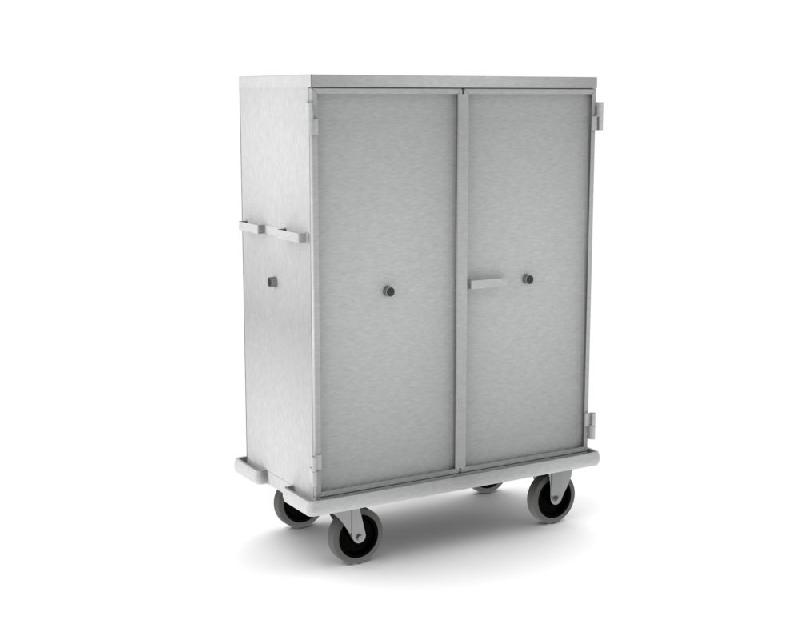 Armoire aluminium grand modèle - 1/3 penderie - 1230x630x1200 mm - 3 plateaux - 1/2 porte verticale_0