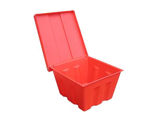 Bac à sel ou à sable 100 litres - BACS100 - Polyéthylène avec couvercle cadenassable en option_0
