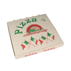 Cartons à pizza en cellulose rectangulaire 33 cm x 33 cm x 4 cm 