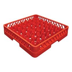 Casier lave-vaisselle pour 49 verres (62x62mm) - L2G - plastique polypropylène - fond aéré et structure anti-dérapante_0