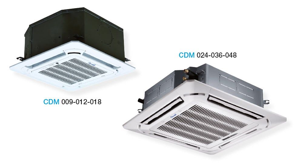 Climatiseur professionnel CDM - Airwell - flux à 360° avec coins arrondis et pompe à condensats intégrée_0