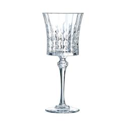 6 verres à vin rouge et blanc 27cl Lady Diamond - Cristal d'Arques - Verre ultra transparent au design vintage - transparent 0883314887549_0