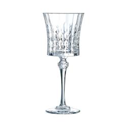 6 verres à vin rouge et blanc 27cl Lady Diamond - Cristal d'Arques - Verre ultra transparent au design vintage - transparent 0883314887549_0
