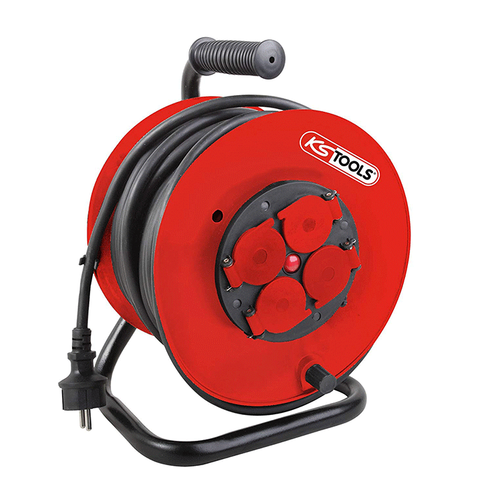 Enrouleur électrique sur touret 25 m 230 v ks tools - 11571876_0
