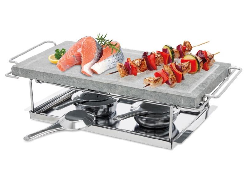 Eva Gril en pierre naturelle + 2 brûleurs 19×37 cm - gris 100134_0