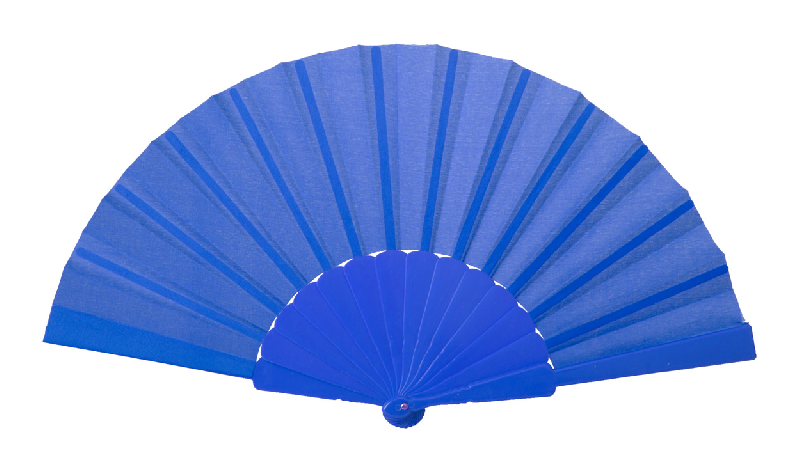Éventail - textile et plastique - couleur bleu - 47 gr_0