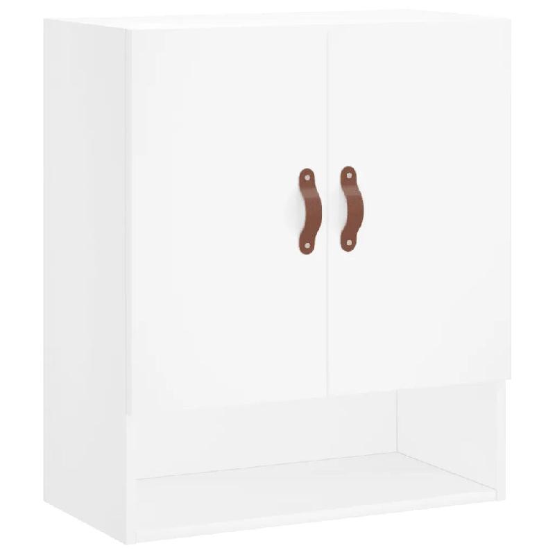 Helloshop26 - Armoire murale blanc 60 x 31 x 70 cm grand espace de rangement pratique design minimaliste en bois d'ingénierie blanc 02_0048750 - blan_0