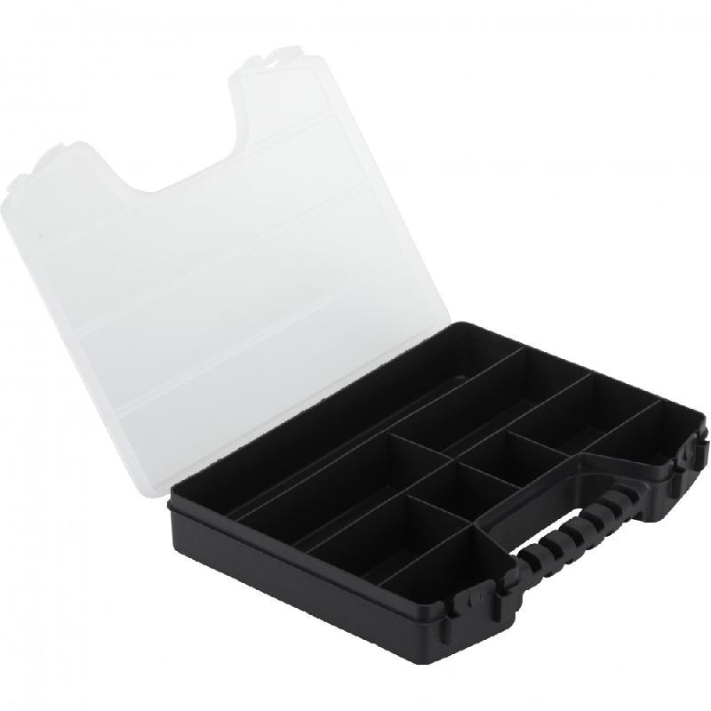 Malette plastique Terry Storage - Organisateur 9 compartiments, l.32.5 x h.5 x p.25 cm - Couvercle transparent et poignée ergonomique_0