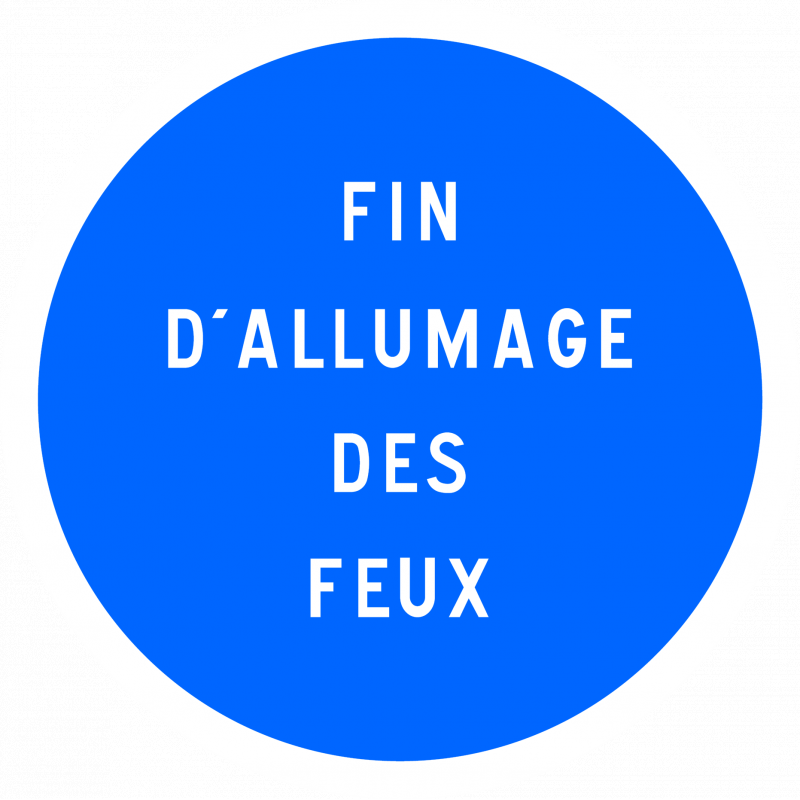Panneau fin d'interdiction de stationner