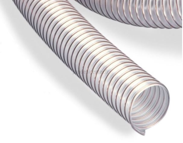 Pdc148927 - Gaine polyuréthane renforcée avec spire en fil d'acier cuivré - Ø160 mm - 2.5 mètres - Antistatique et résistant à l'abrasion_0