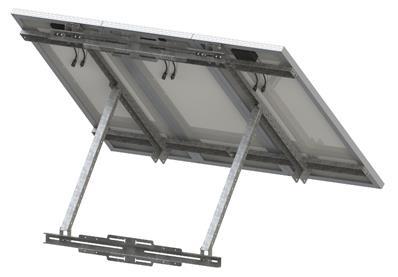 Support universel inclinable Uniteck - panneau solaire 300W - acier galvanisé - inclinaison 0° à 90°_0