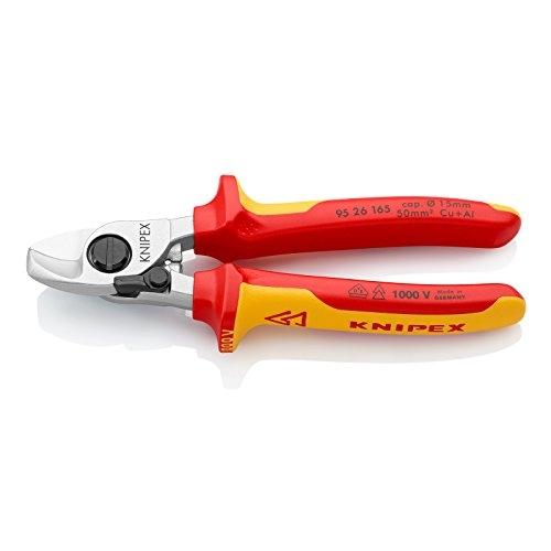 KNIPEX 95 26 165 COUPE-CÂBLES RESSORT D'OUVERTURE POIGNÉES ISOLÉES CER_0