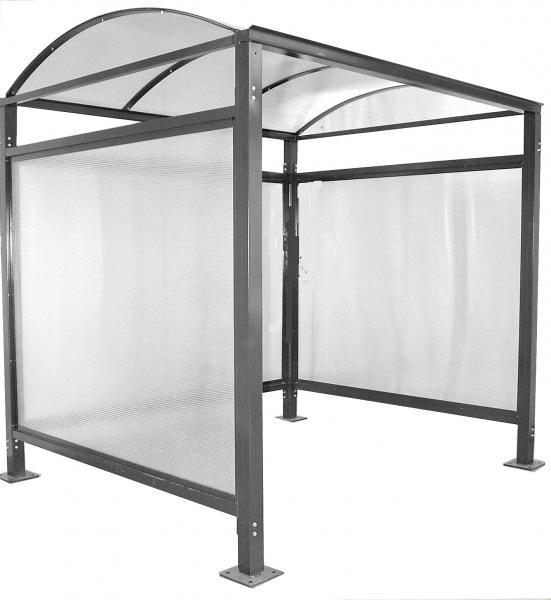 Abri bus Louron - structure en acier avec toit polycarbonate et multiples dimensions_0