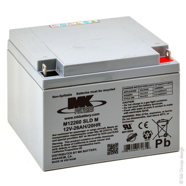 BATTERIE PLOMB AGM MK M12260 SLD M 12V 26AH M5-M_0