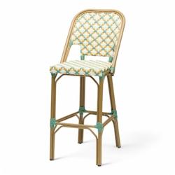 Bistromania Chaise de bar ST GERMAIN - Tressage vert et jaune - EA181_0