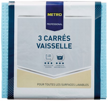 CARRÉ VAISSELLE X 3 (VENDU PAR 10)