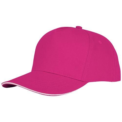 Casquette sandwich 5 panneaux Ceto - visière incurvée avec sandwich - 100% coton twill 175 g/m²_0