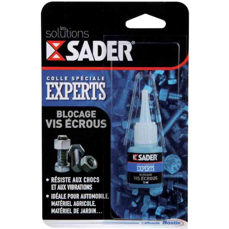 Colle blocage vis/écrous Sader 5 ml - Résistante aux vibrations, à l'eau et aux températures extrêmes_0