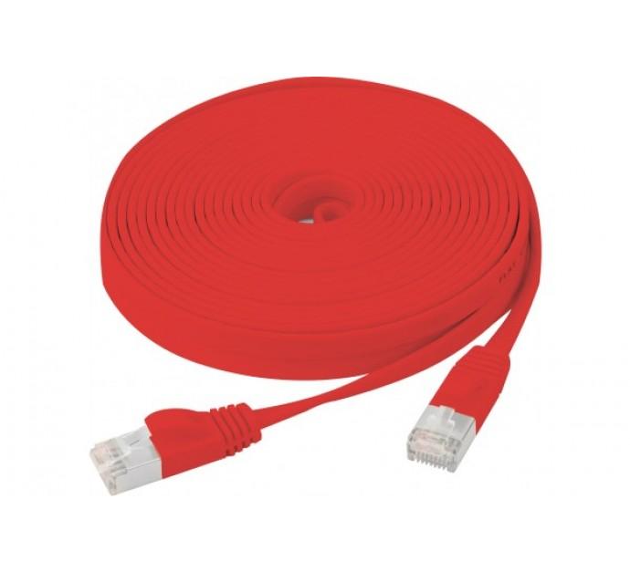 Cordon rj45 plat catégorie 6 u/ftp snagless rouge - 5 m 845206_0