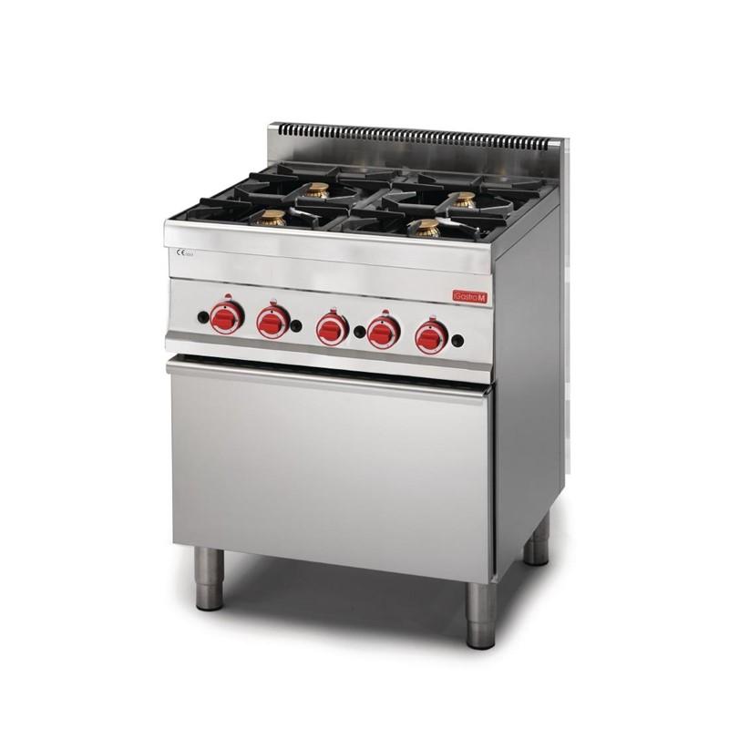 Fourneau 4 feux sur four gaz GASTRO M 650 65/70cfg - GN047_0