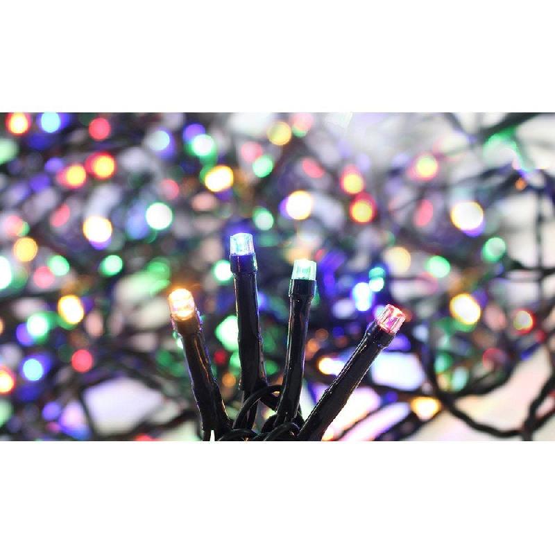 Guirlande 192 LED super brillante multicolore 16m - câble vert_0