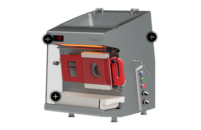 Hachoir réfrigéré Setna - entièrement inox 18-10, réfrigération complète et vitrine éclairée_0