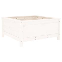 Helloshop26 - Jardinière bac lit surélevé plantes fleurs terrasse jardin 82,5 x 82,5 x 39 cm bois massif de pin blanc 02_0037943 - 3000217643165_0