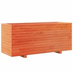 Helloshop26 - Jardinière bac lit surélevé plantes fleurs terrasse jardin cire 110 x 40 x 49,5 cm bois de pin massif marron 02_0038433 - 3000217669653_0