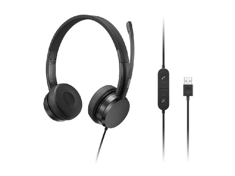 Lenovo 4XD1K18260 écouteur/casque Avec fil Arceau Musique/Quotidien USB Type-A Noir_0