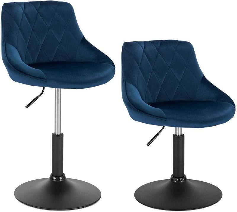 LOT DE 2 TABOURETS DE BAR EN VELOURS BLEU 19_0000248_0