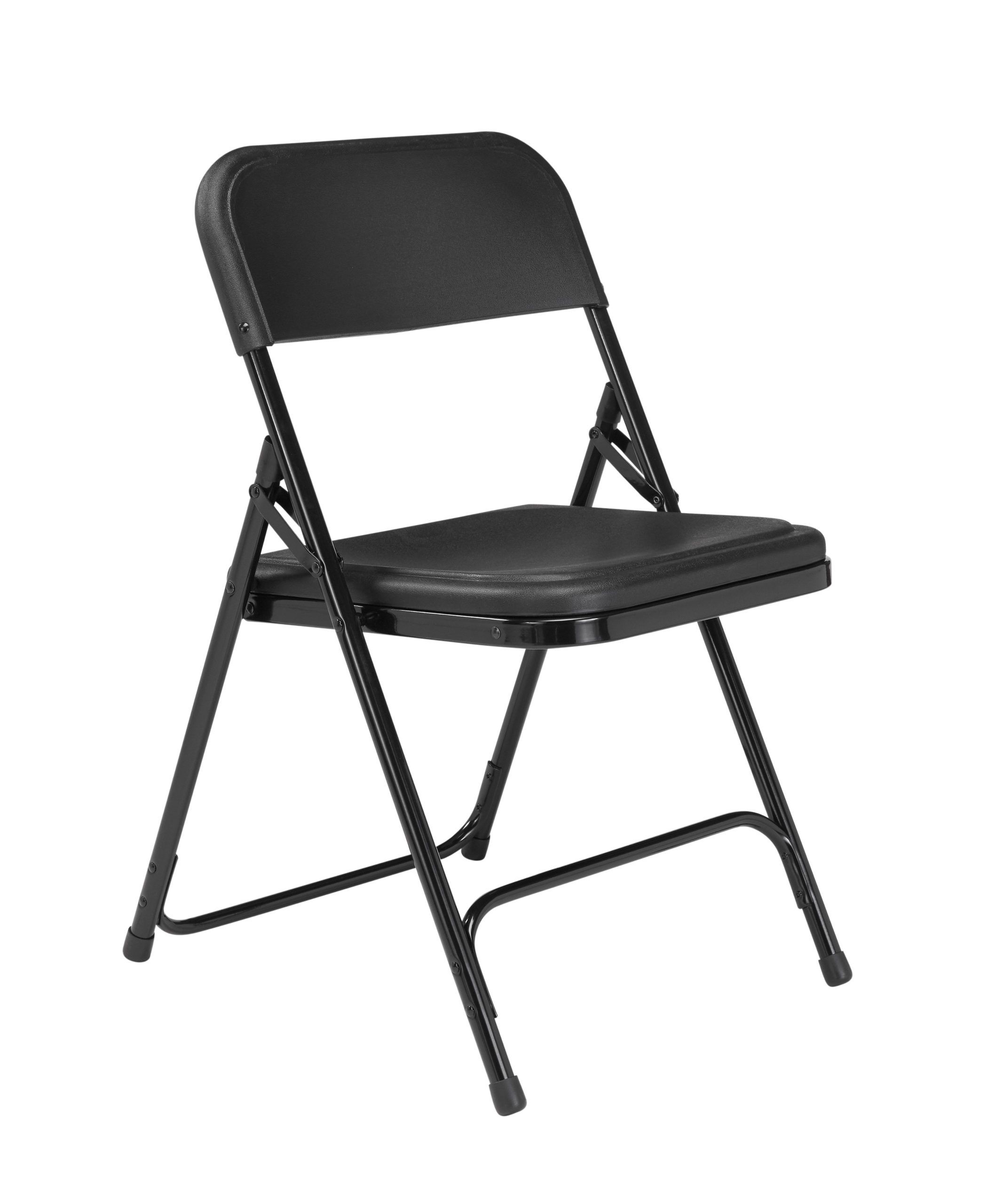 NPS-810 - Chaise pliante - CTI - dossier en polypropylène noir - structure en acier noir_0