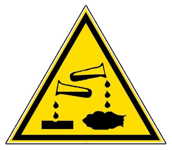 Panneau d'avertissements 100mm danger substances corrosives - NOVAP - 4180052 - 535488_0