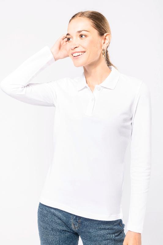 Polo manches longues femme Kariban - Réf: K244 - 100% coton peigné - 220 g/m²_0