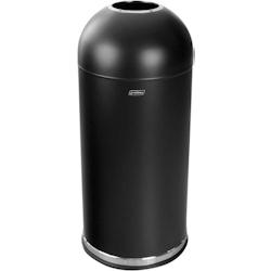 PROBBAX - OD-3352-BLA - Corbeille à dôme ouverte - 56 Litres - 38 cm Ø x 88 cm de hauteur - Noir - noir acier OD-3352-BLA_0