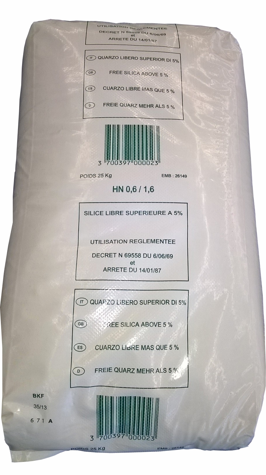 Sac de sable AstralPool pour filtre de piscine - 25kg - granulométrie 0.5 à 1.6 mm_0