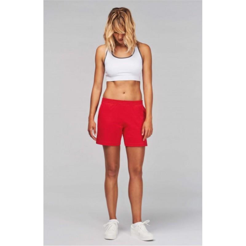 Short jersey sport femme PA152 - 100% coton avec poches et taille élastiquée_0